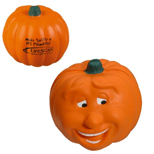Promotional Smiling Pumpkin Stress Reliever