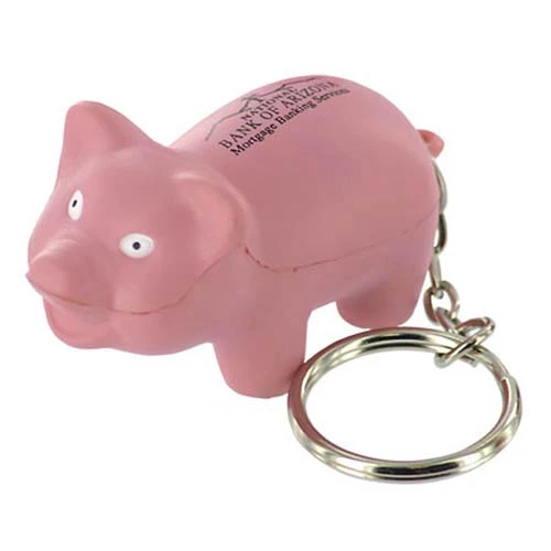 Promotional Pig Key Chain Stress Reliever