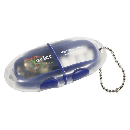 Promotional Compact Pill Box Key Chain