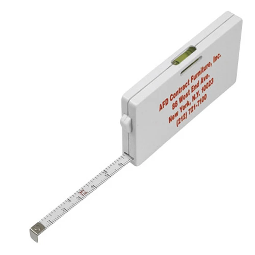 Promotional Tape Measure Card with Level Indicator