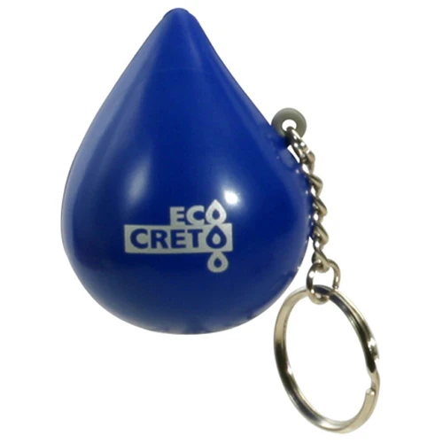 Promotional Droplet Stress Reliever Key Chain