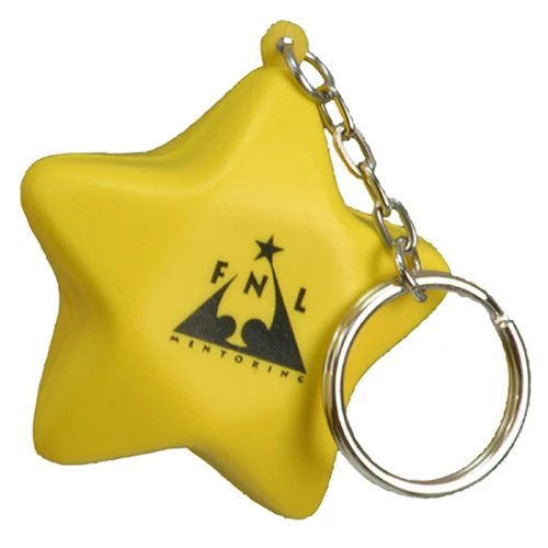 Promotional Star Key Chain Stress Reliever