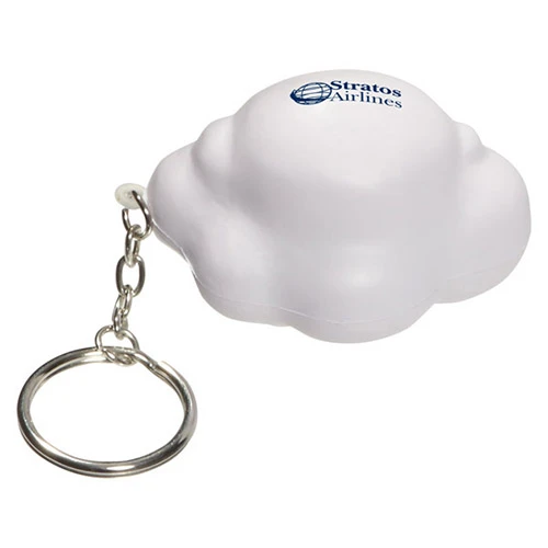 Promotional Cloud Key Chain Stress Reliever