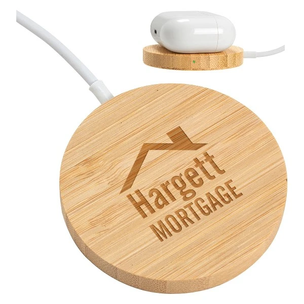 Promotional Magport Bamboo 15W Wireless Charger