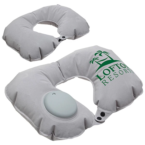 Promotional Air Pump Inflatable Neck Pillow