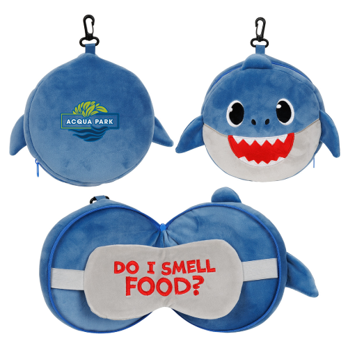 Promotional Comfort Pals™ Shark 2-in-1 Pillow Sleep Mask