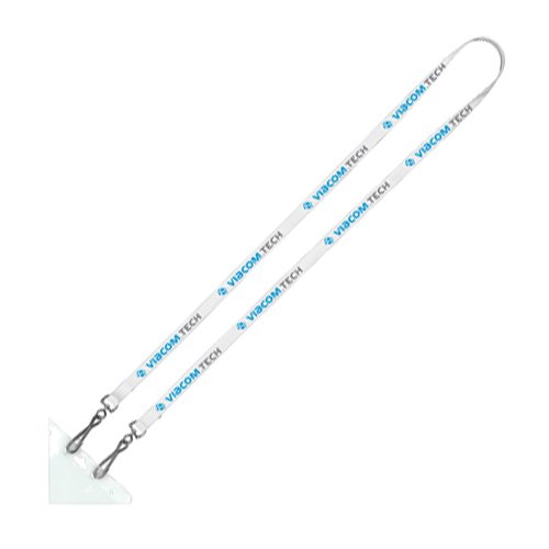 Promotional Dual Attachment Super Soft Polyester Lanyard