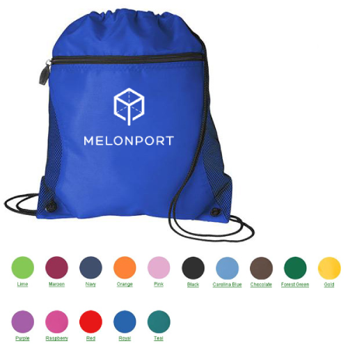 Promotional Mesh Pocket Drawcord Sport Pack Backpack