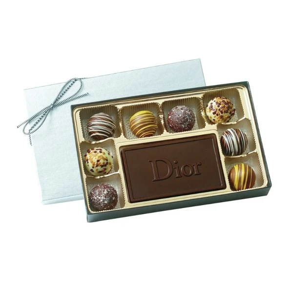 Promotional Truffle Gift Box Full Color Lid with 8 Truffles