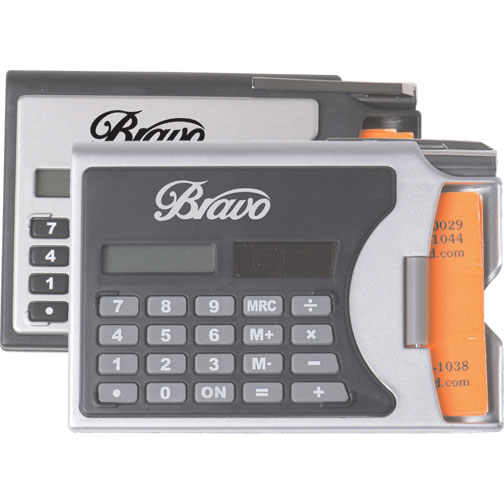 Promotional 2 In 1 Solar Calculator/Business Card Holder with Pen