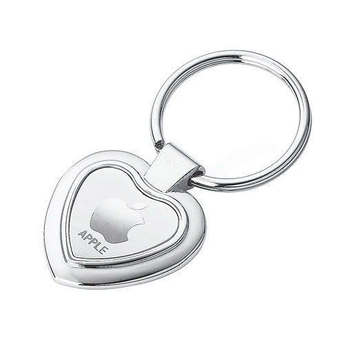 Promotional Heart Key Ring Chrome