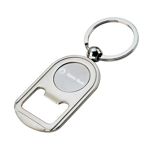 Promotional Bottle Opener Key Ring - Round