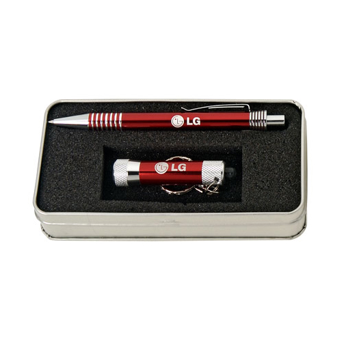 Promotional Flashlight and Pen Set