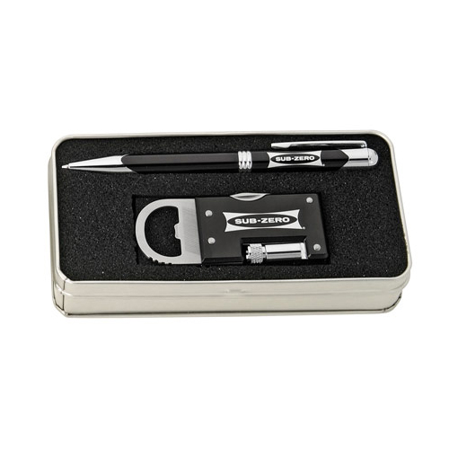 Promotional Survival Tool and Pen Set