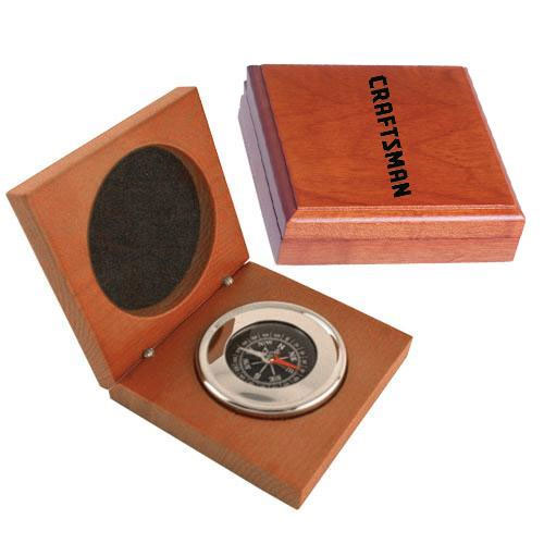 Promotional Executive Compass in Wood Box