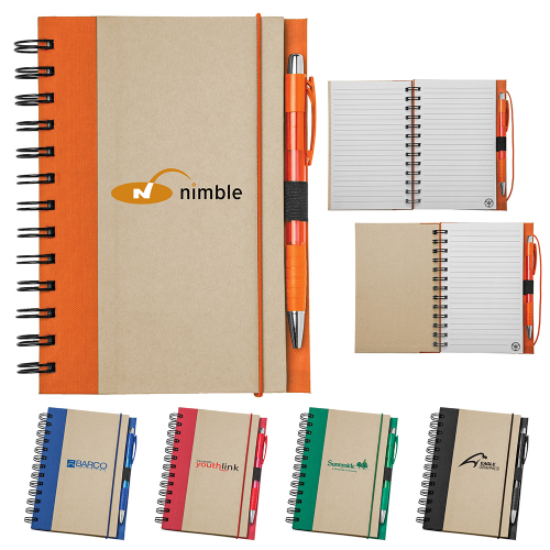 Promotional Recycled Color Spine Spiral Notebook