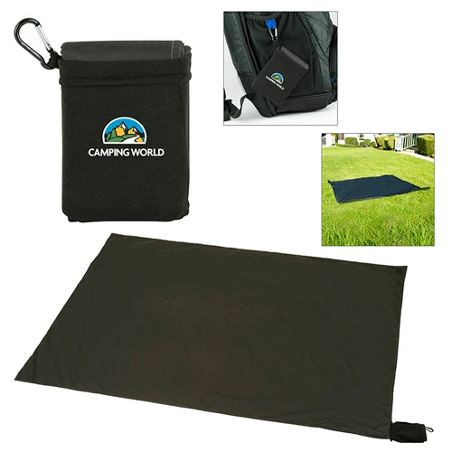 Promotional Waterproof Picnic Blanket-in-a-Pouch 