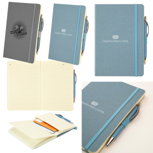 Promotional Crosshatch Notebook with Pen 