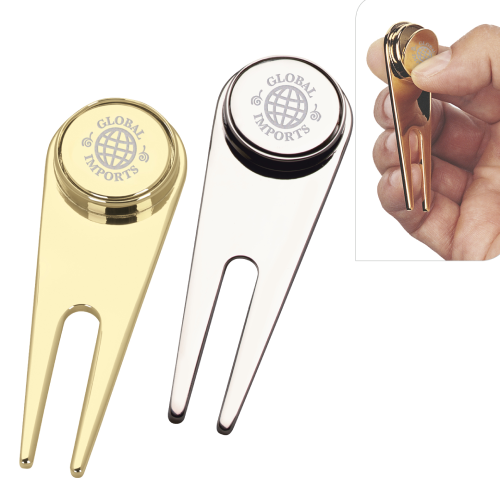 Promotional Magnetic Divot Repair Tool with Ball Marker 