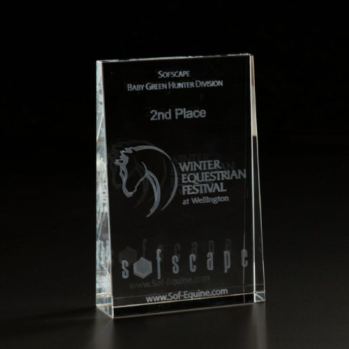 Promotional Crystal Wedge Award - Small