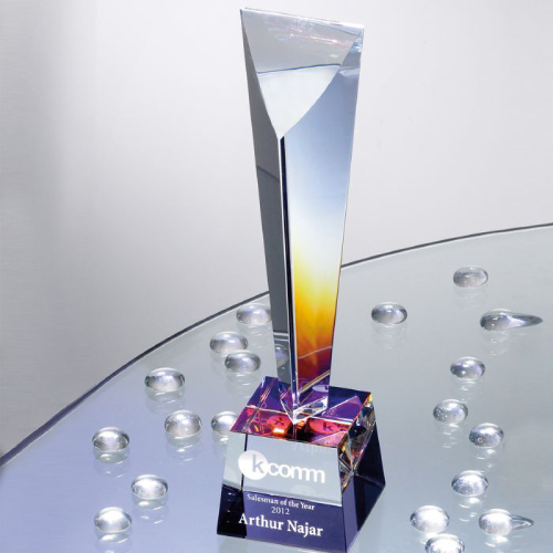 Promotional Arcobaleno Dichroic Crystal Award