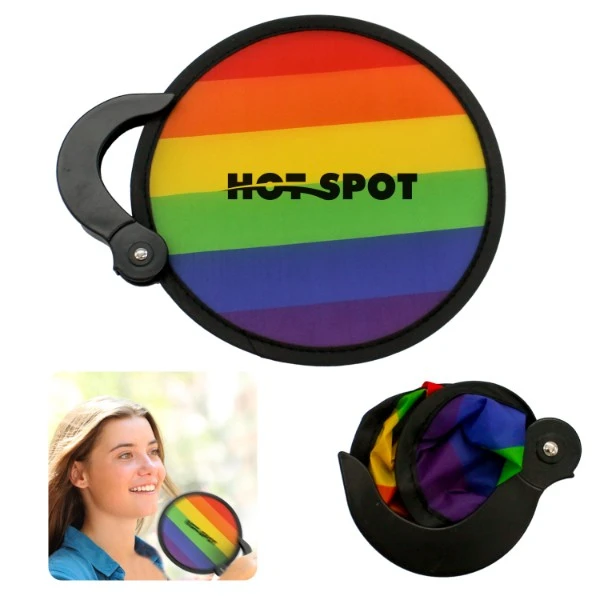 Promotional Rainbow Collapsible Fan