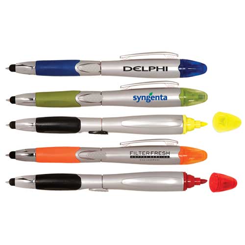 Promotional Triple Play Stylus/Pen/Highlighter