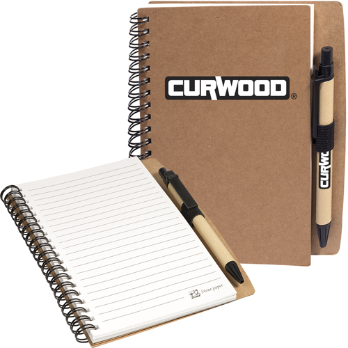 Promotional Stone paper Spiral Notebook with Pen