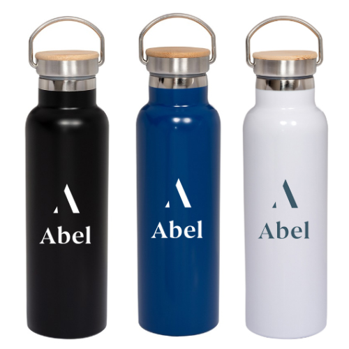Promotional Vacuum Bottle with Bamboo Lid