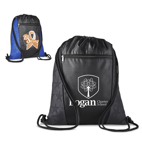 Promotional Constellation Polyester Drawstring Backpack