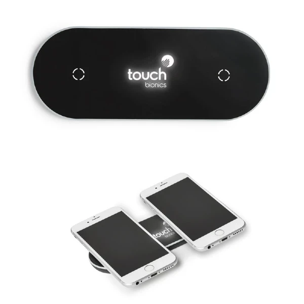 Promotional Light-Up-Your-Logo Duo Wireless Charging Pads
