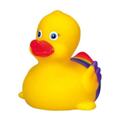 Promotional Rubber Rainbow Tail Duck