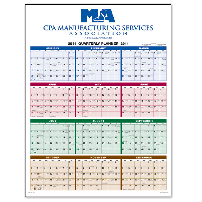 Promotional 4-Color Full Year Calendar