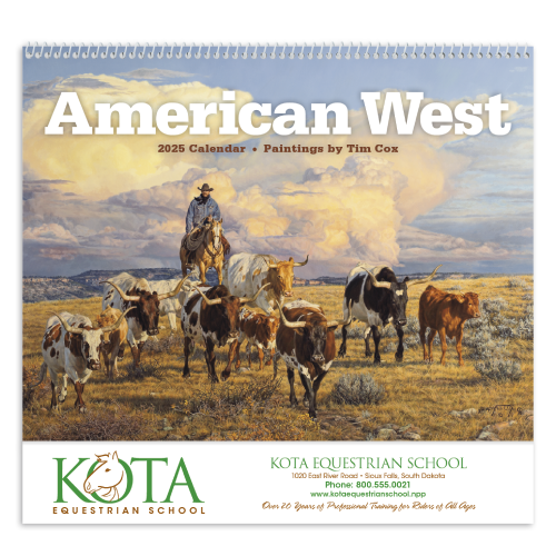 Promotional American West Wall Calendar