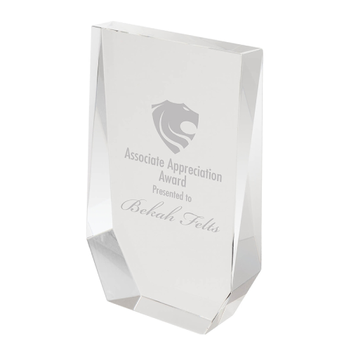 Promotional Chaintre ll Large Crystal Wedge Award