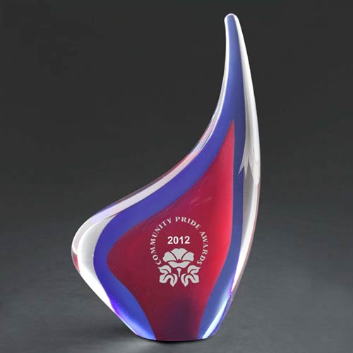 Flame Art Glass Award Promotional Flame Art Glass Award Recognition