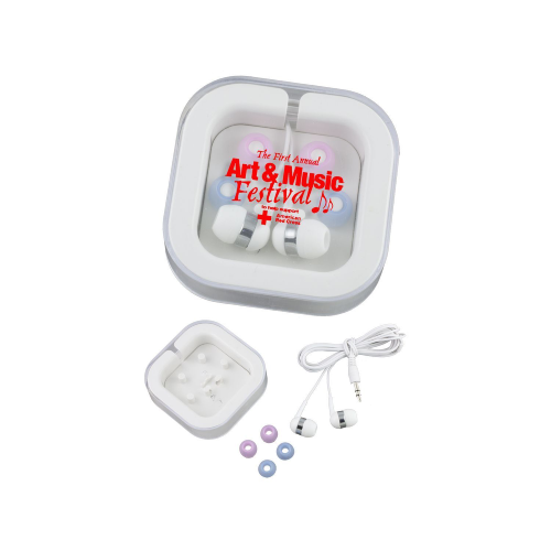 Promotional Cricket Ear Buds with Case