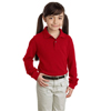  Youth Long Sleeve Pique Knit Shirt 