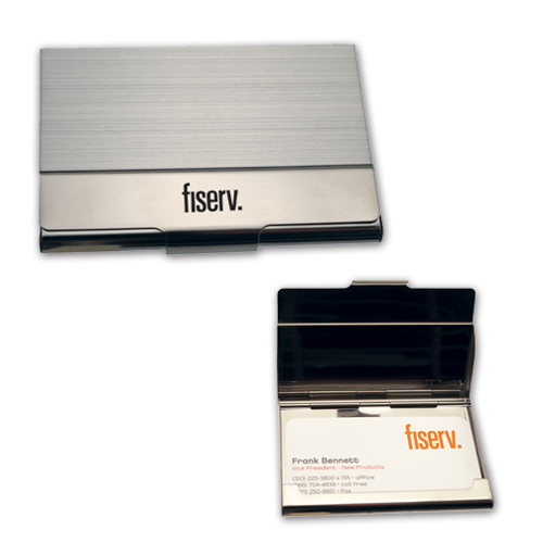 Promotional Satin & Chrome Business Card Case