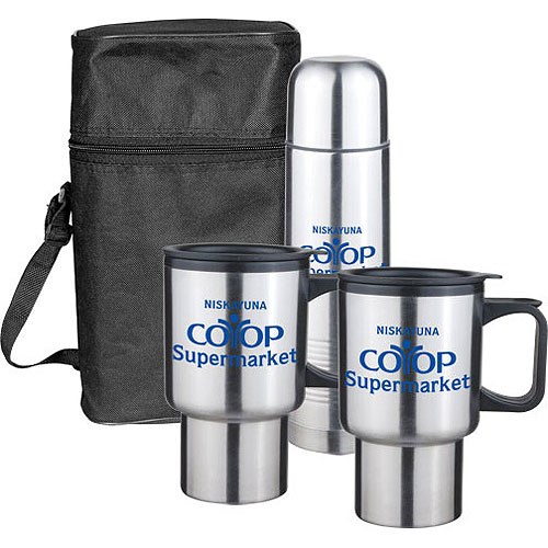 Promotional 4 Piece Stainless Steel Travel Set