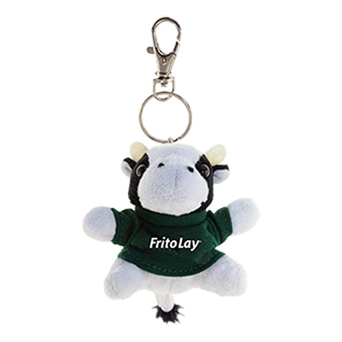 plush cow keychain