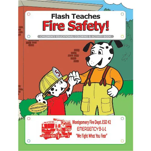 Promotional Flash Teaches Fire Safety Coloring Book