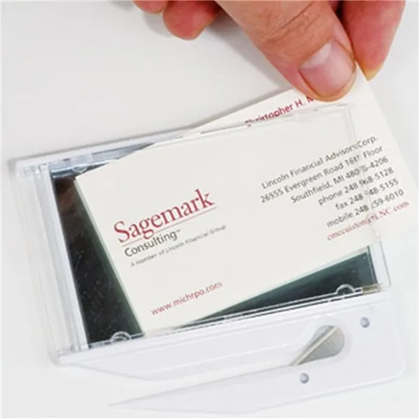 Promotional Business Card Letter Opener with Mirror