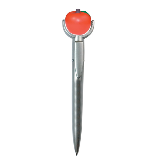 Promotional Stressball Pen - Apple Squeezie Top Pen