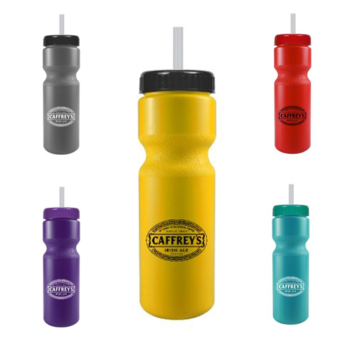 Promotional 28 oz Bike Bottle w/ Straw - BPA Free