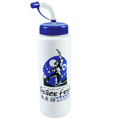 Promotional 32 oz Sports Bottle w/ Straw - BPA Free