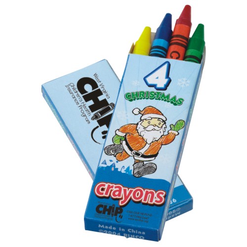Promotional 4 Count Seasons' Greetings Crayon Pack