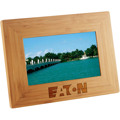 Promotional 7 Inch Bamboo Digital Photo Frame