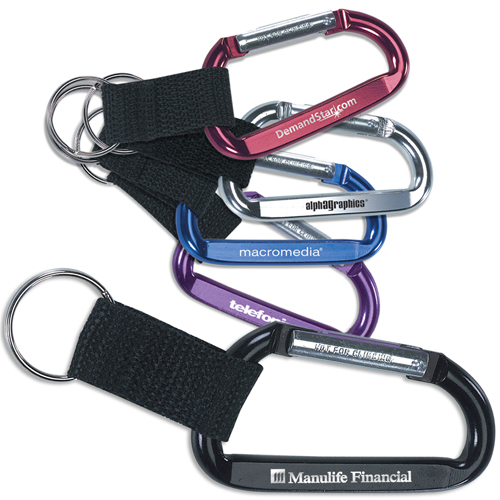 Promotional Clip and Go Carabiner Key Tag