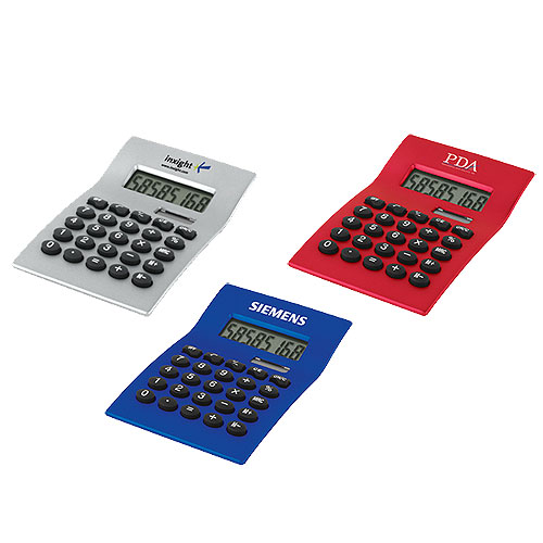Promotional Curvaceous Metal Calculator